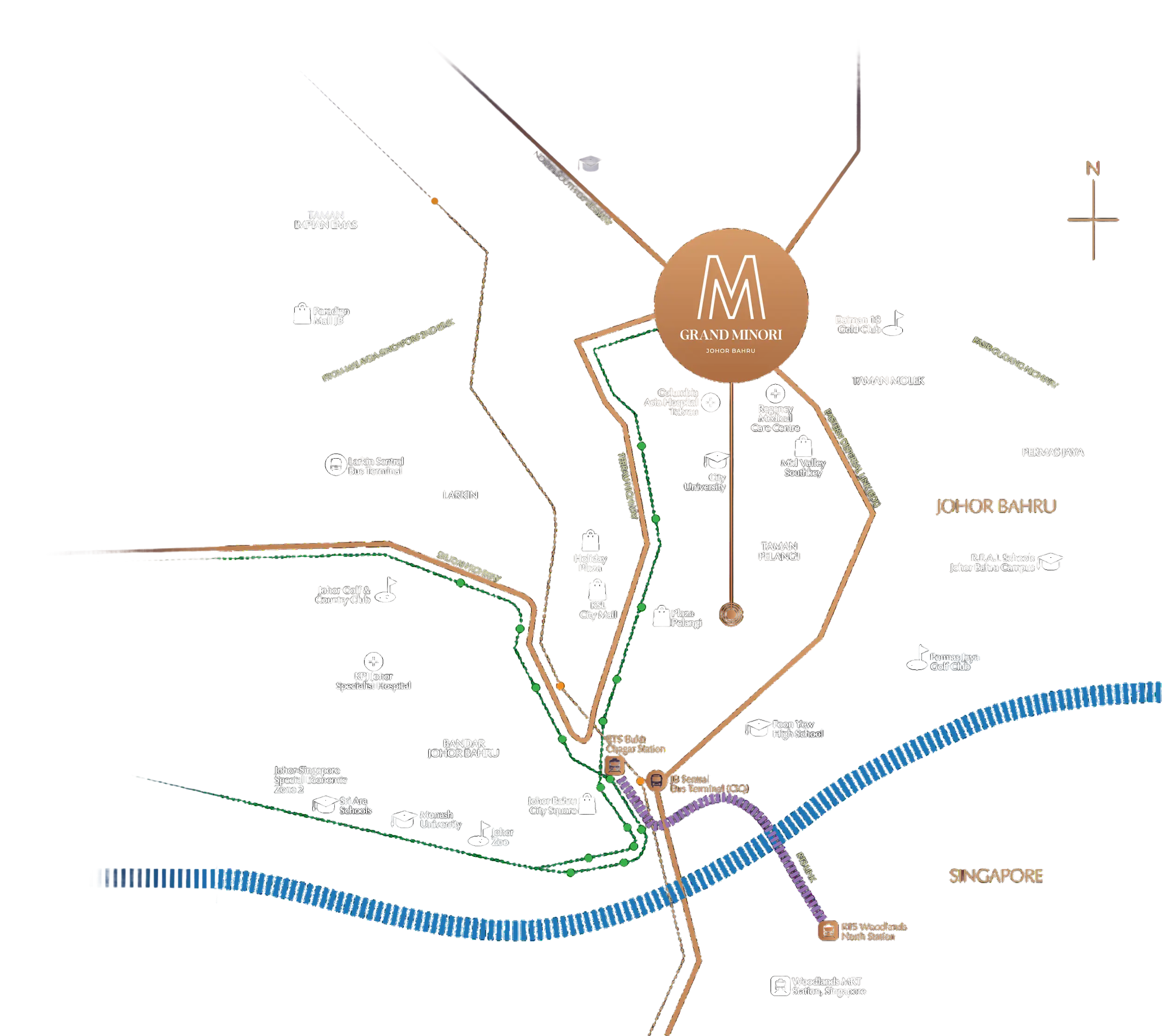 M Grand Minori location map