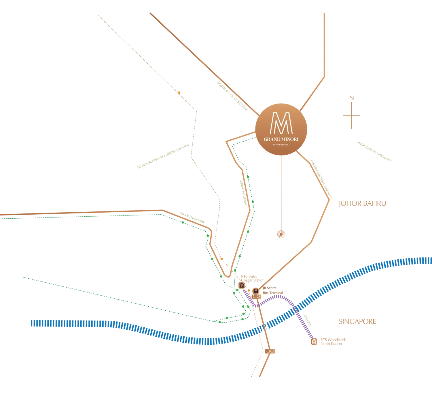 M Grand Minori location map